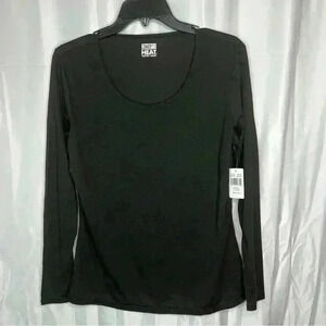 NWT 32 DEGREE HEAT Black Long sleeve shirt. Size XL